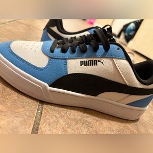 Puma Men's Black, Blue, and White Sneakers